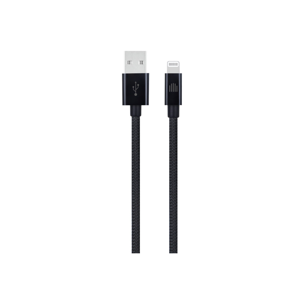 Pletený kabel USB-A / Lightning Dviced 0,25 m – černý - istyle.work