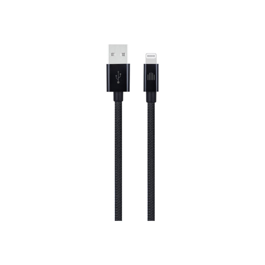 Pletený kabel USB-A / Lightning Dviced 0,25 m – černý - istyle.work