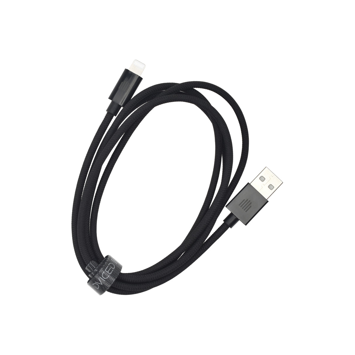 Pletený kabel USB-A / Lightning Dviced 1,25 m – černý - istyle.work