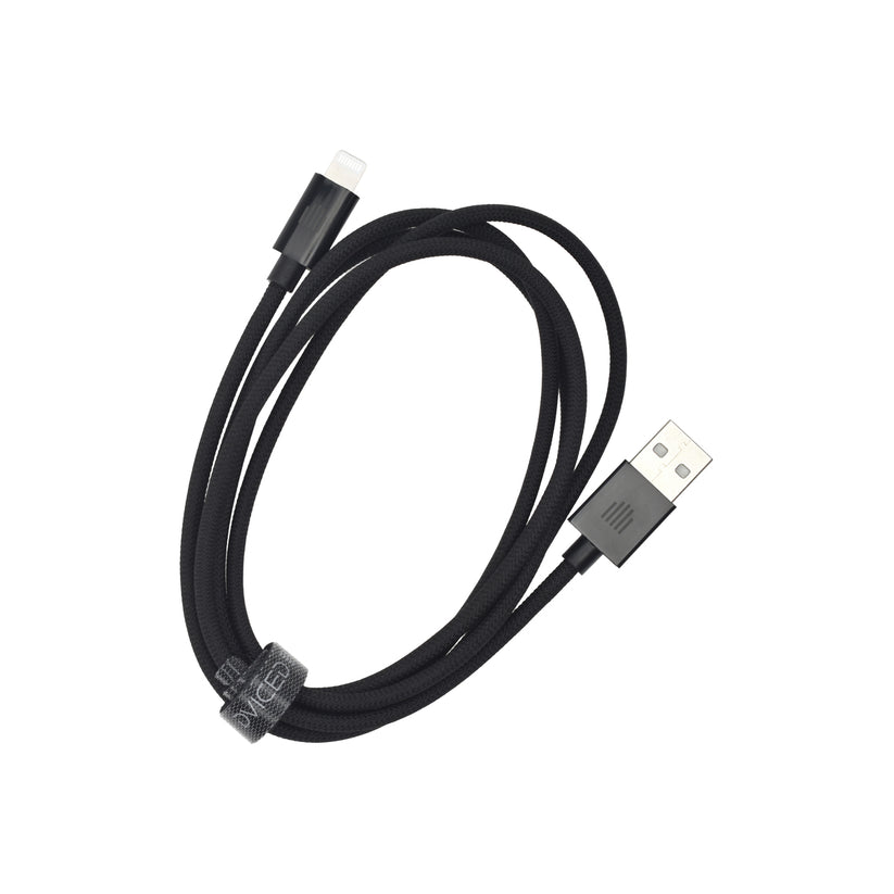 Pletený kabel USB-A / Lightning Dviced 1,25 m – černý - istyle.work