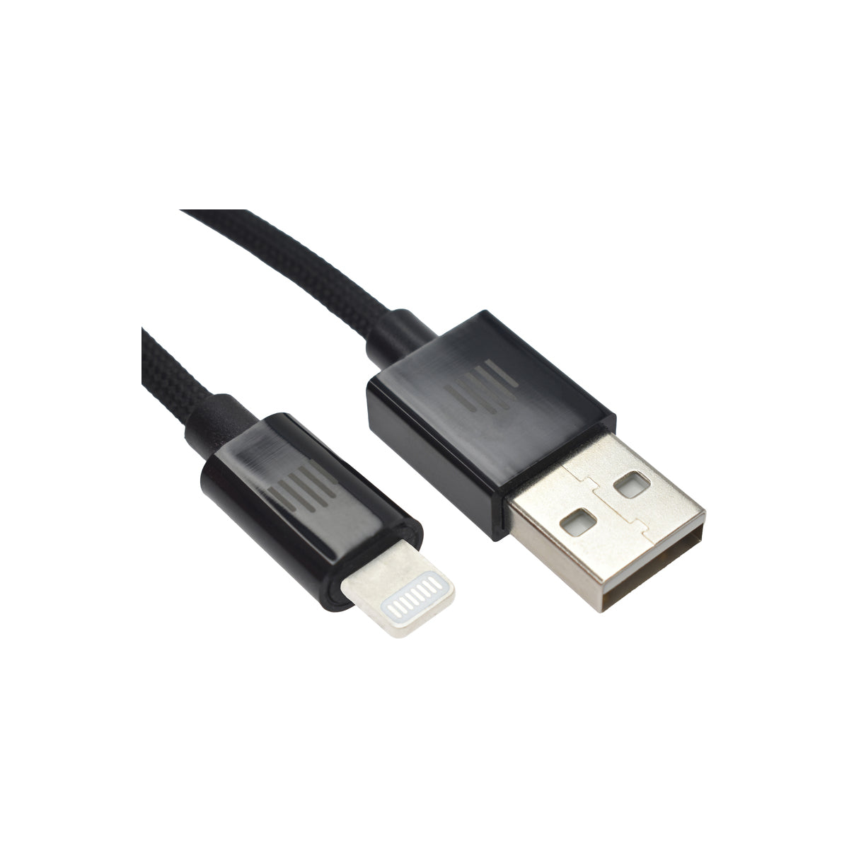 Pletený kabel USB-A / Lightning Dviced 1,25 m – černý - istyle.work
