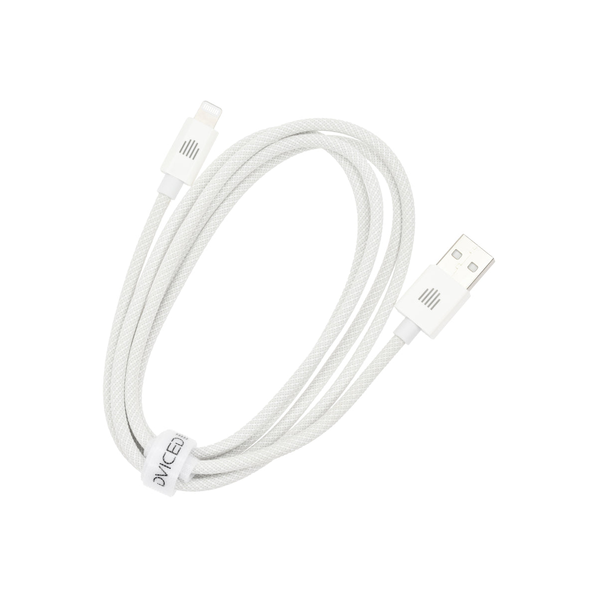 Pletený kabel USB-A / Lightning Dviced 1,25 m – bílý - istyle.work