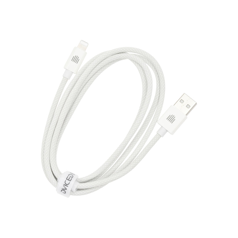 Pletený kabel USB-A / Lightning Dviced 1,25 m – bílý - istyle.work