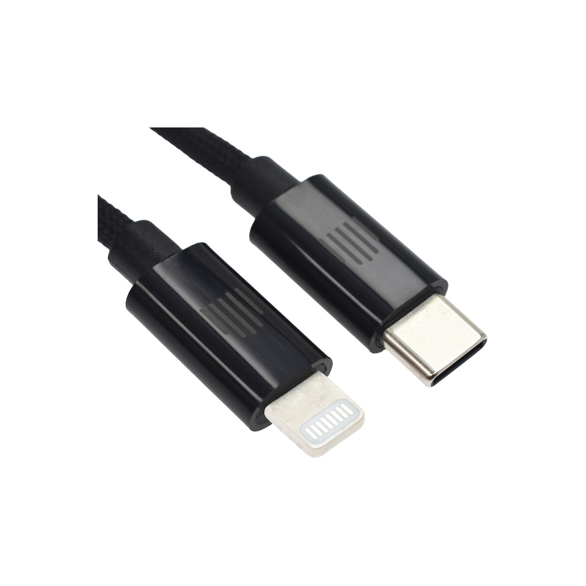 Pletený kabel USB-C / Lightning Dviced 0,25 m – černý - istyle.work