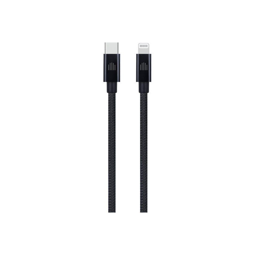 Pletený kabel USB-C / Lightning Dviced 0,25 m – černý - istyle.work