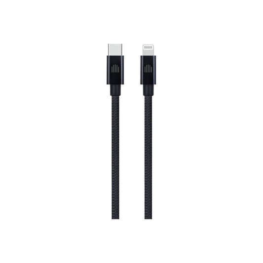 Pletený kabel USB-C / Lightning Dviced 0,25 m – černý - istyle.work