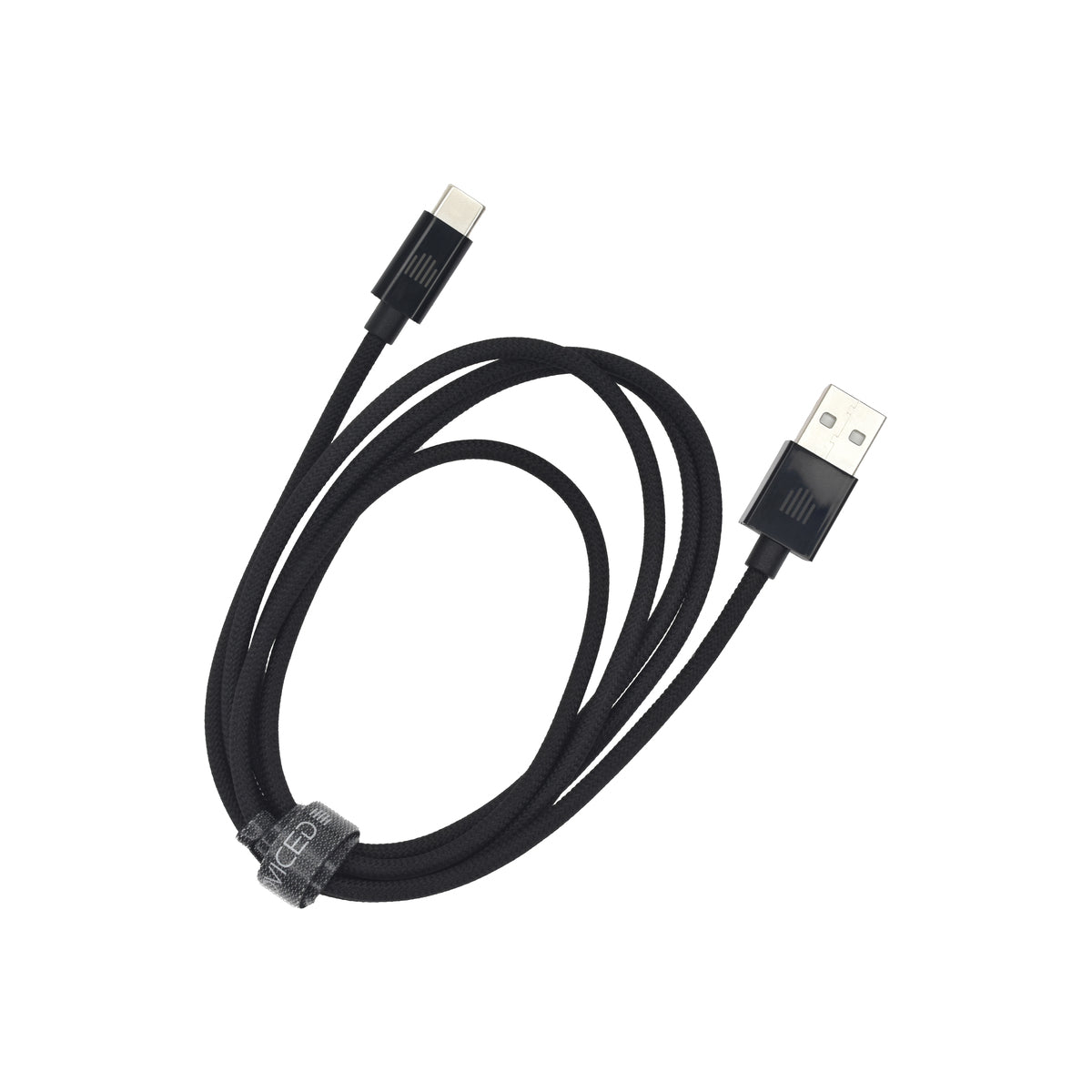 Pletený kabel USB-A / USB-C Dviced 1,25 m – černý - istyle.work