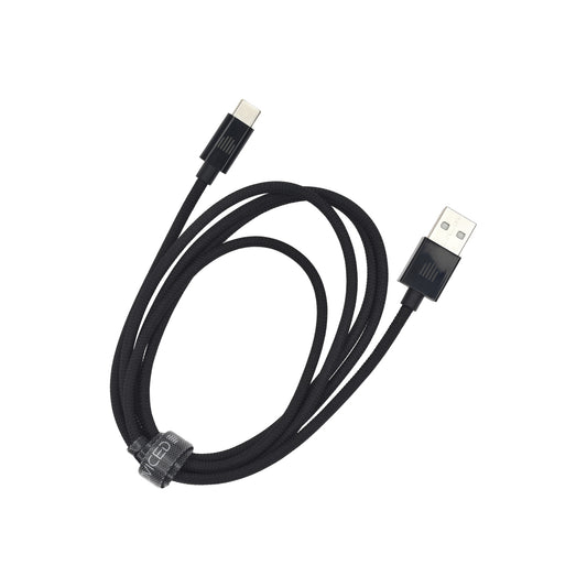 Pletený kabel USB-A / USB-C Dviced 1,25 m – černý - istyle.work