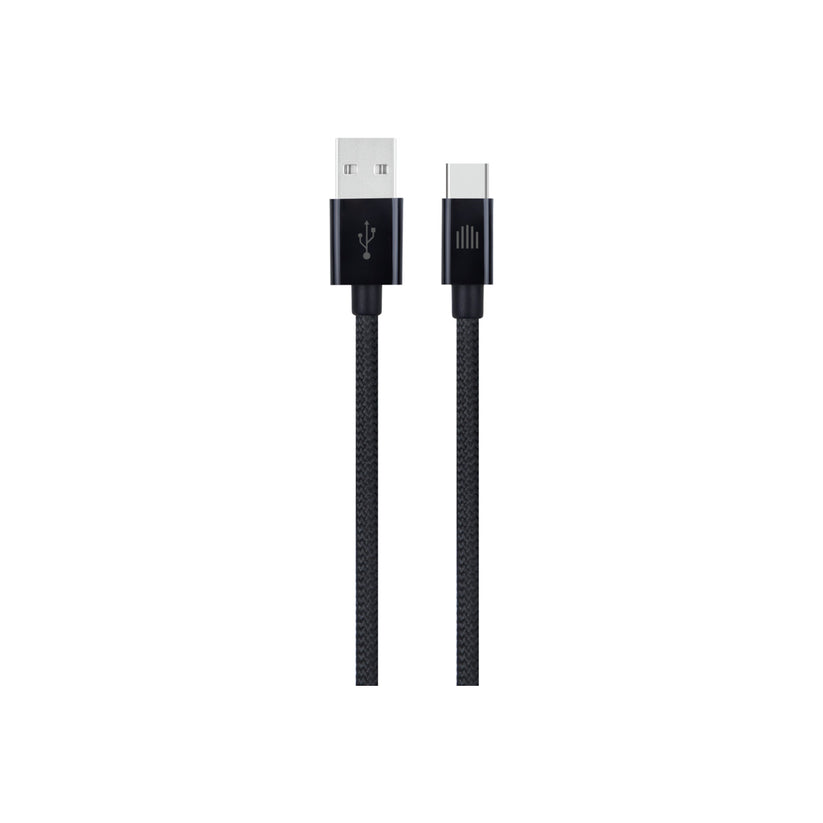 Pletený kabel USB-A / USB-C Dviced 1,25 m – černý - istyle.work