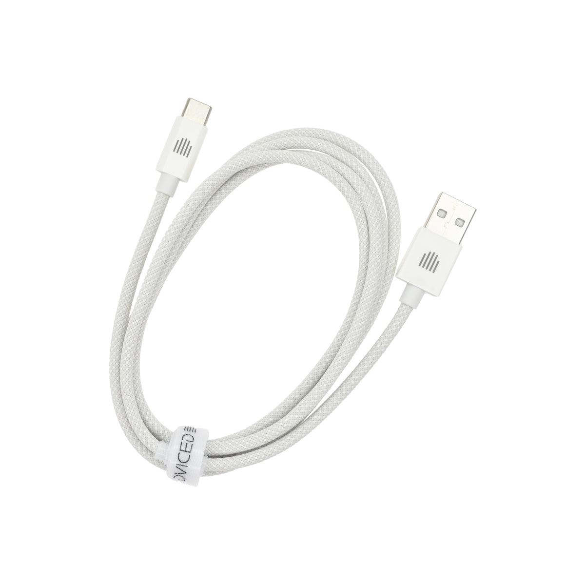 Pletený kabel USB-A / USB-C Dviced 1,25 m – bílý - istyle.work