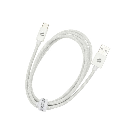 Pletený kabel USB-A / USB-C Dviced 1,25 m – bílý - istyle.work