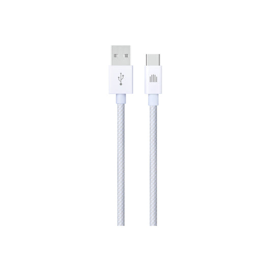 Pletený kabel USB-A / USB-C Dviced 1,25 m – bílý - istyle.work