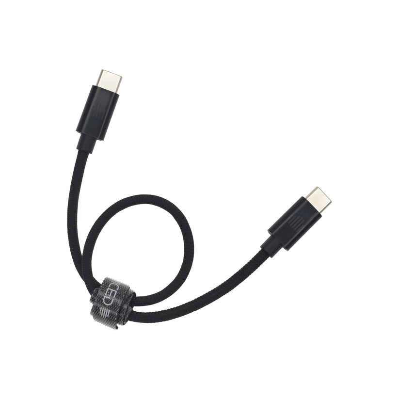 Pletený kabel USB-C / USB-C Dviced 0,25 m – černý - istyle.work