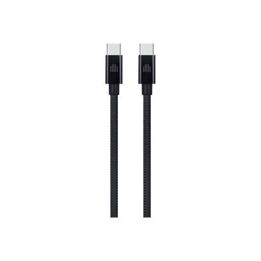 Pletený kabel USB-C / USB-C Dviced 0,25 m – černý - istyle.work