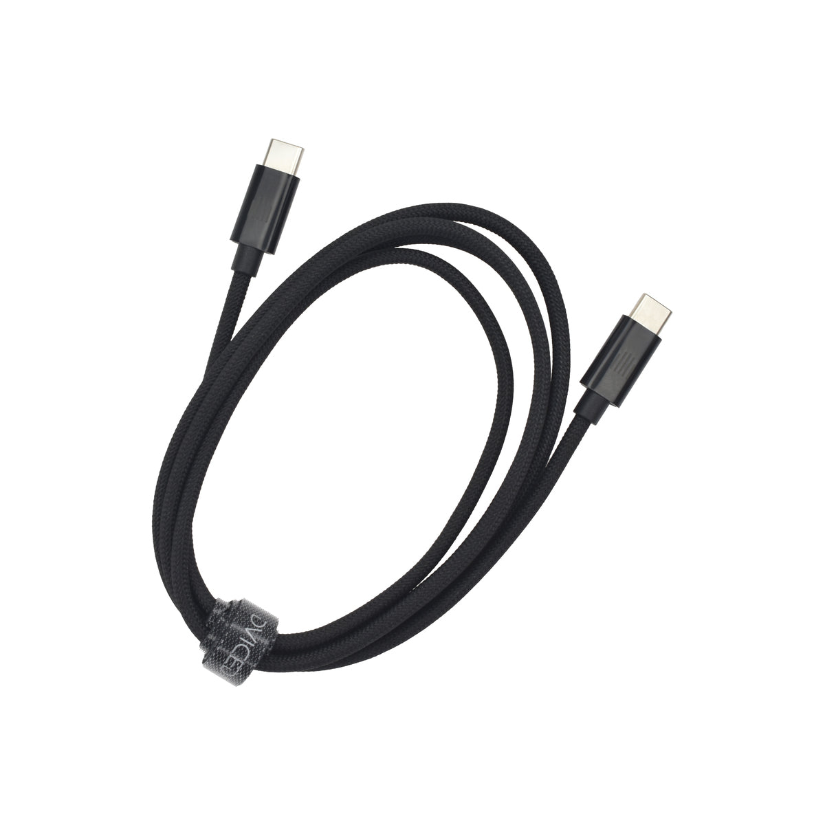 Pletený kabel USB-C / USB-C Dviced 1,25 m – černý - istyle.work