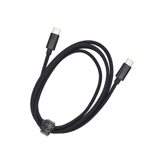 Pletený kabel USB-C / USB-C Dviced 1,25 m – černý - istyle.work