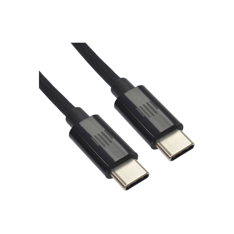 Pletený kabel USB-C / USB-C Dviced 1,25 m – černý - istyle.work