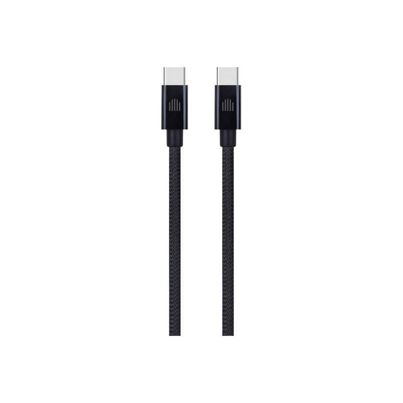 Pletený kabel USB-C / USB-C Dviced 1,25 m – černý - istyle.work