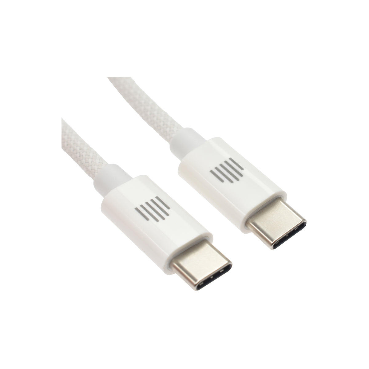 Pletený kabel USB-C / USB-C Dviced 1,25 m – bílý - istyle.work