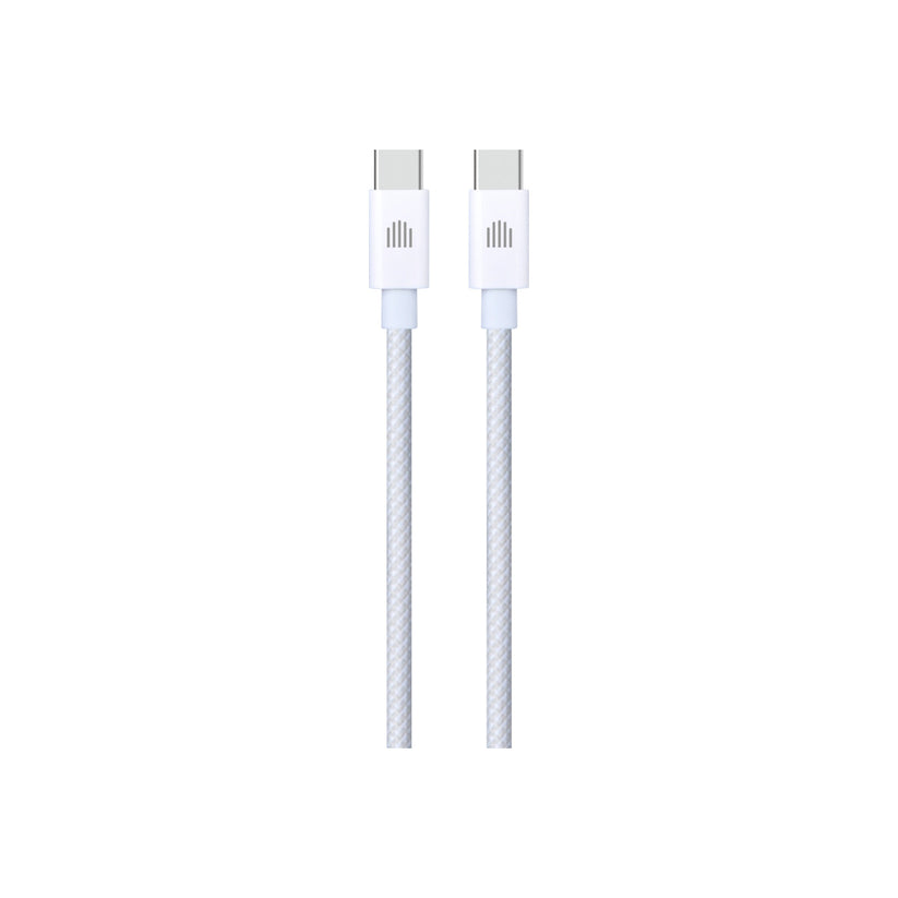 Pletený kabel USB-C / USB-C Dviced 1,25 m – bílý - istyle.work