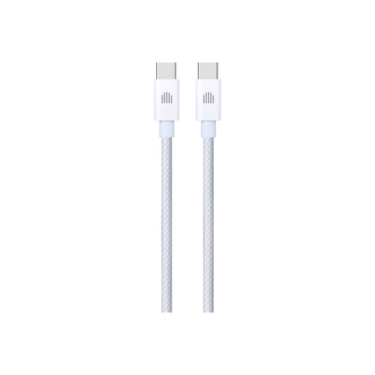 Pletený kabel USB-C / USB-C Dviced 1,25 m – bílý - istyle.work