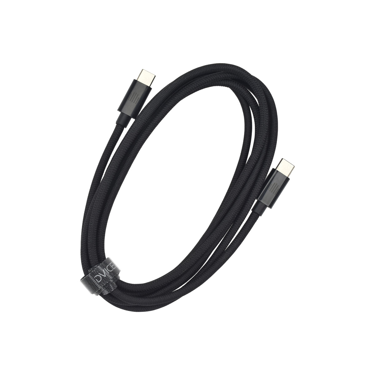 Pletený kabel USB-C / USB-C Dviced 2 m – černý - istyle.work