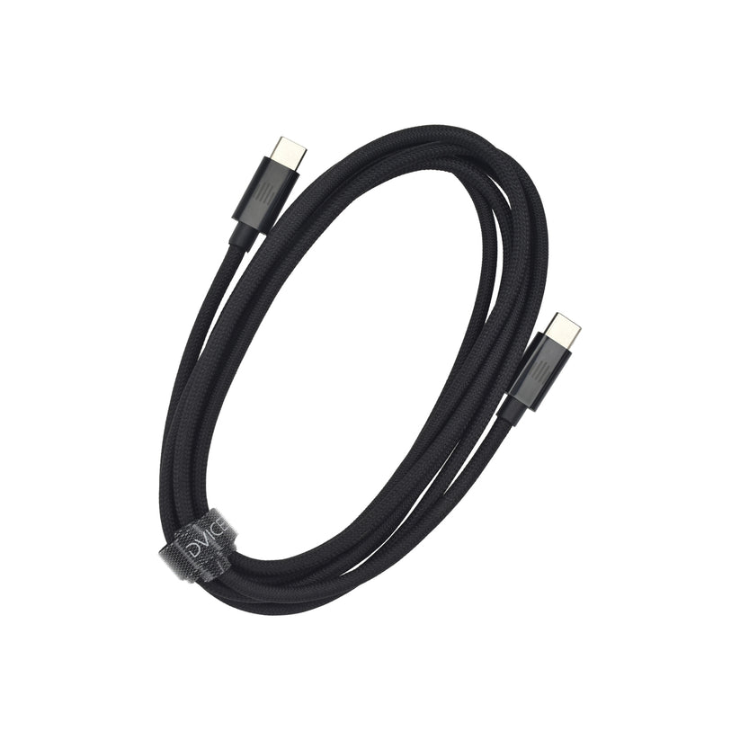 Pletený kabel USB-C / USB-C Dviced 2 m – černý - istyle.work