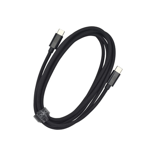 Pletený kabel USB-C / USB-C Dviced 2 m – černý - istyle.work