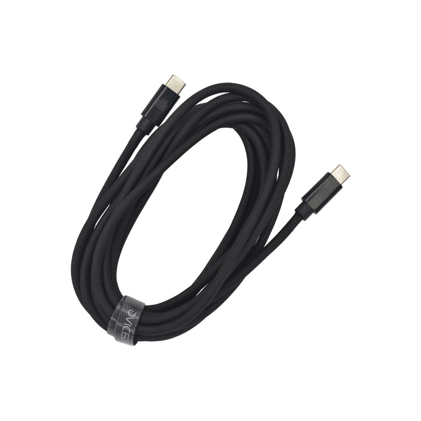Pletený kabel USB-C / USB-C Dviced 3 m – černý - istyle.work