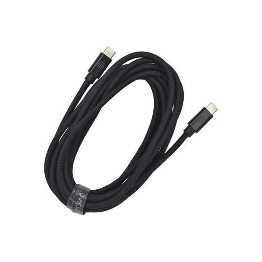 Pletený kabel USB-C / USB-C Dviced 3 m – černý - istyle.work