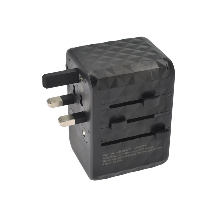 Cestovní adaptér 65W Dviced Universal – černý - istyle.work