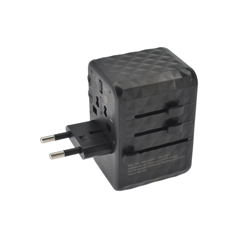 Cestovní adaptér 65W Dviced Universal – černý - istyle.work