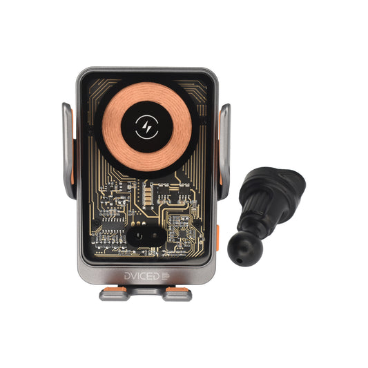 Bezdrátová nabíječka s držákem do auta Dviced – šedá - istyle.work