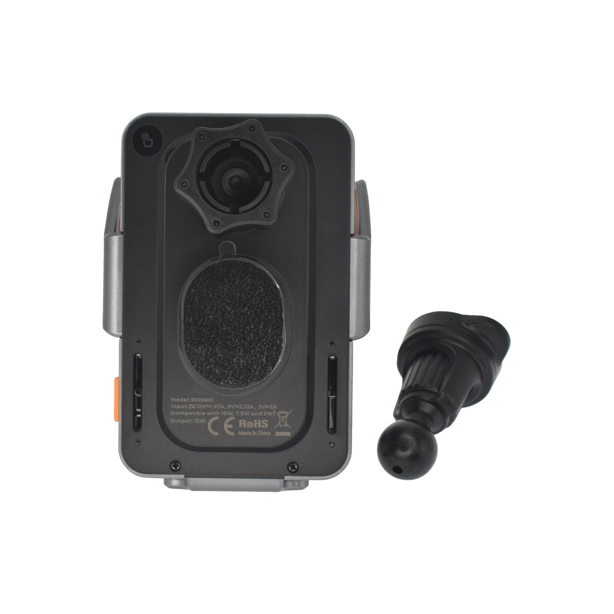 Bezdrátová nabíječka s držákem do auta Dviced – šedá - istyle.work