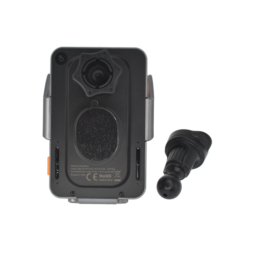 Bezdrátová nabíječka s držákem do auta Dviced – šedá - istyle.work