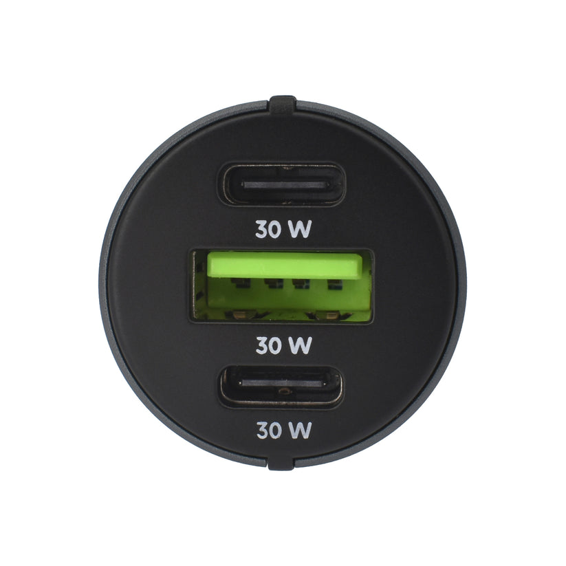 Autonabíječka 60W Dviced 1× USB-A, 2× USB-C – šedá - istyle.work