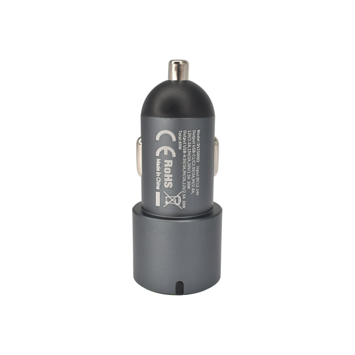 Autonabíječka 60W Dviced 1× USB-A, 2× USB-C – šedá - istyle.work