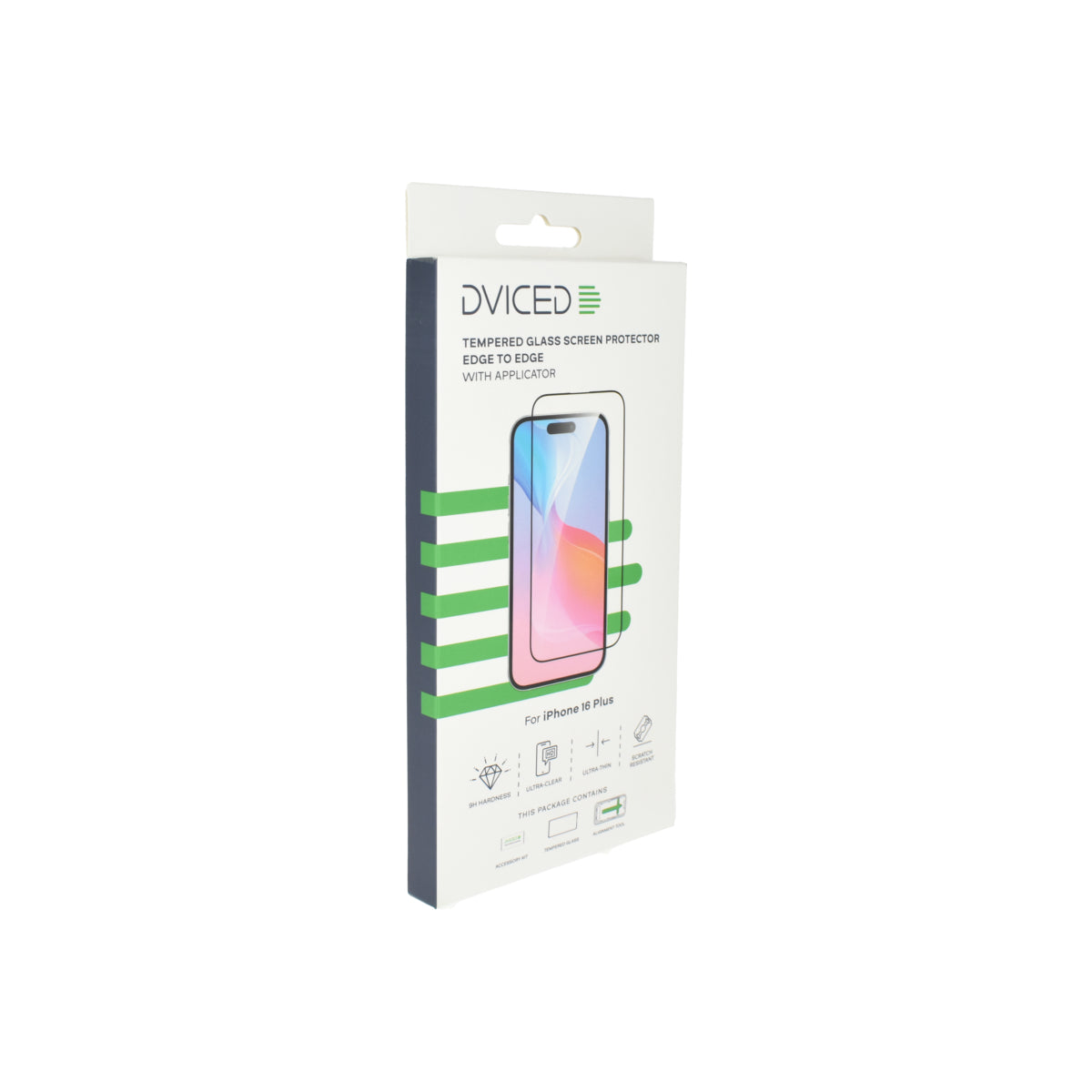 Tvrzené ochranné sklo s aplikátorem pro iPhone 16 Plus Dviced - istyle.work