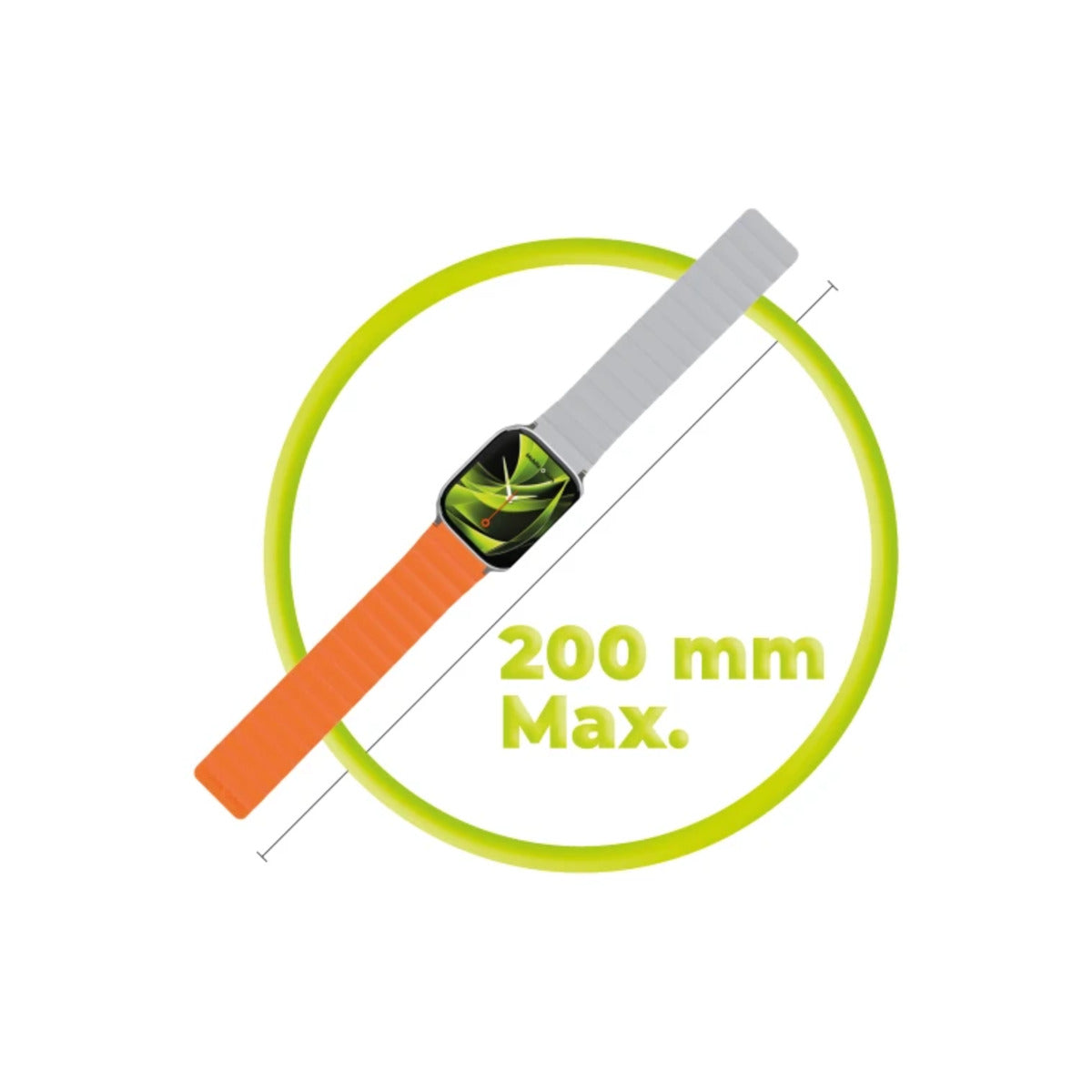 Řemínek pro Apple Watch 42/44/45/49 mm Mobile Magnetic Strap II - oranžový/šedý - istyle.work