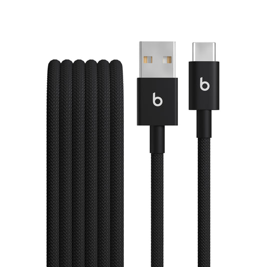 Opletený kabel Beats USB-A / USB-C 1,5 m - sytě černá