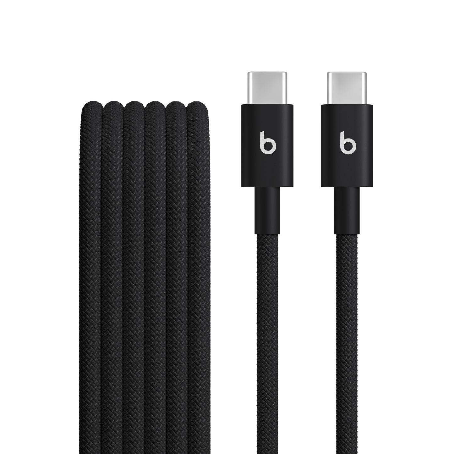 Opletený kabel Beats USB-C / USB-C 1,5 m - sytě černá (2 kusy)