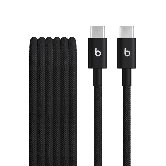 Opletený kabel Beats USB-C / USB-C 1,5 m - sytě černá