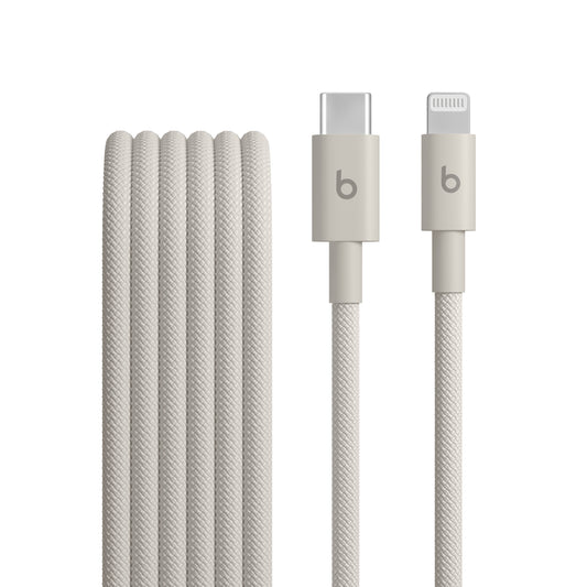 Opletený kabel Beats USB-C / Lightning 1,5 m - kamínkově šedá