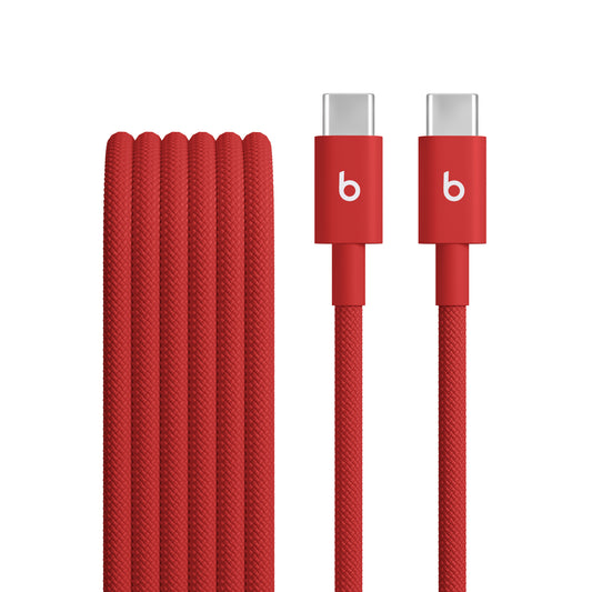Opletený kabel Beats USB-C / USB-C 1,5 m - jasně červená