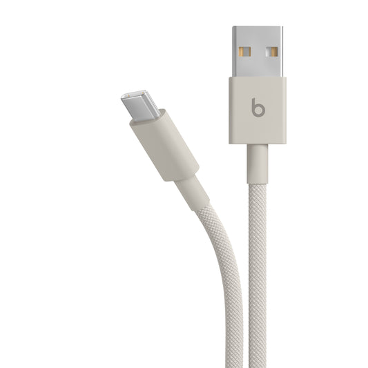 Opletený kabel Beats USB-A / USB-C 1,5 m - kamínkově šedá