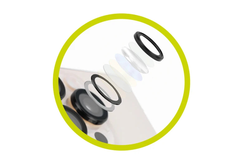 Sklo na fotoaparát pro iPhone 17 Mobile Origin Easy Lens Full Cover - černé