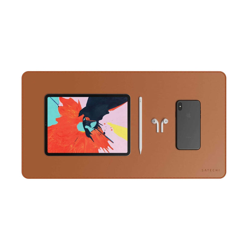 Podložka pod myš Satechi Eco Leather DeskMate - hnědá - istyle.work