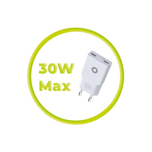 30W adaptér Mobile Origin GaN Slim Charger MO18 - bílý - istyle.work