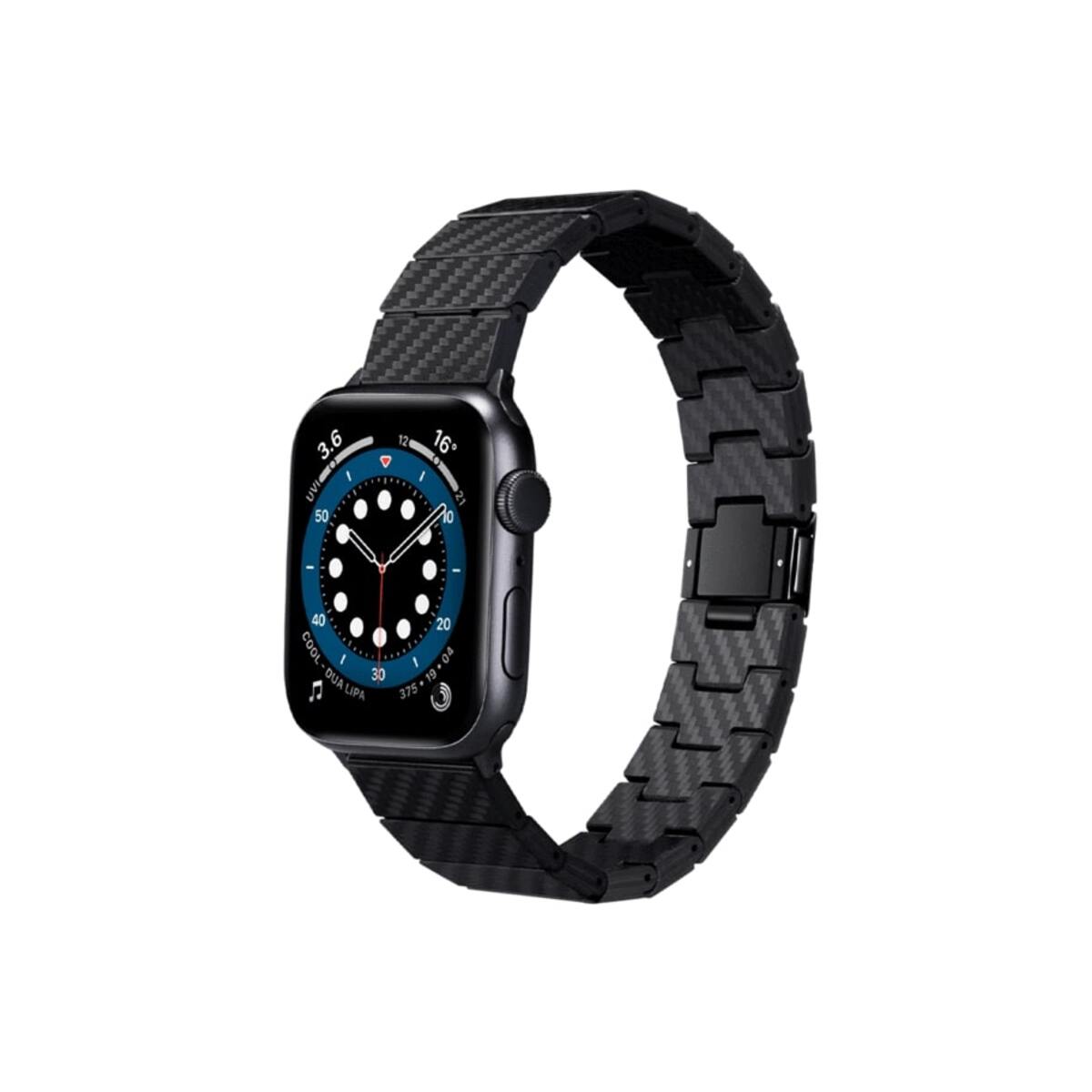 Řemínek pro Apple Watch 42/44/45/49mm Pitaka Carbon Fiber - tmavý - istyle.work