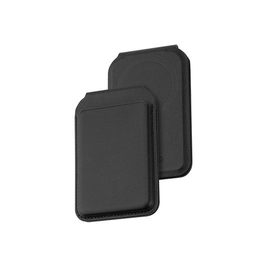 Skládací kožená MagSafe peněženka Dviced – černá - istyle.work